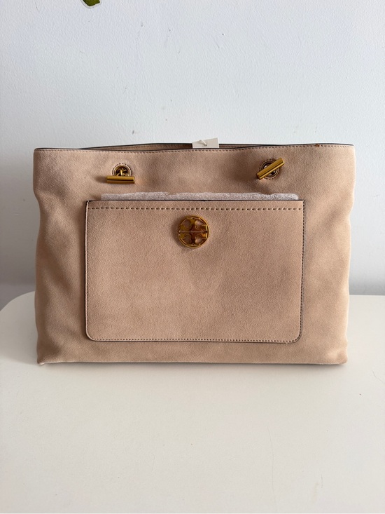 Tory Burch Handbags - Tory Burch Suede Shoulder Bag with Gold Hardware